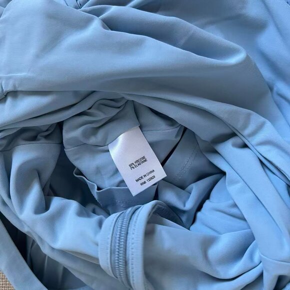 Helsa The Duchess Jersey Midi Dress XSmall Summer Sky Blue Knit Cocktail Party - Picture 9 of 11